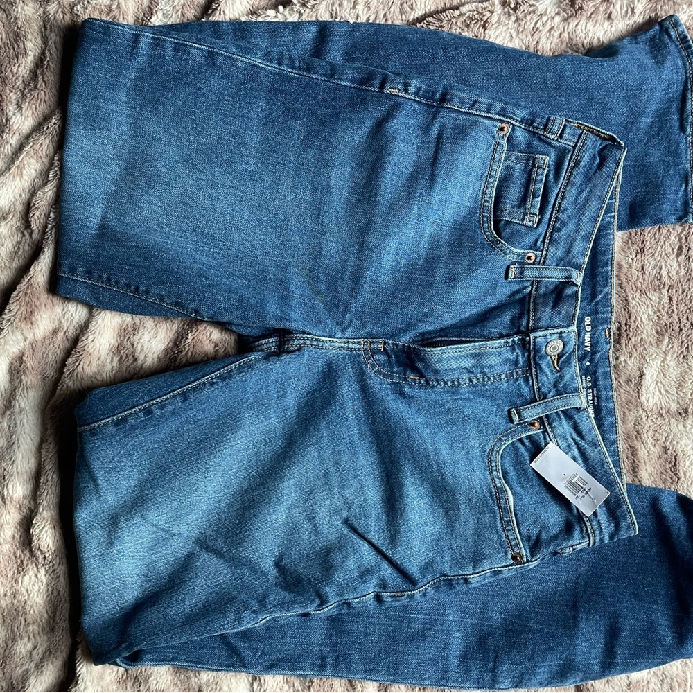 Old Navy Blue Straight-Leg Jeans